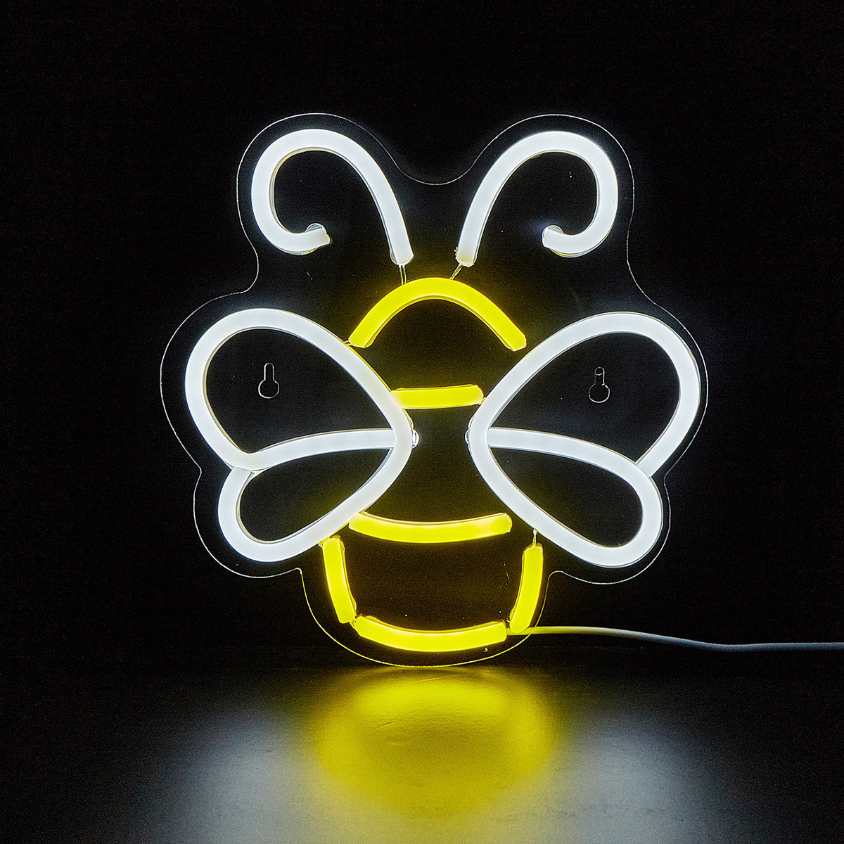 Bee LED Neon Sign Cute Neon Lights for Room USB Powered Wall Mounted Neon Signs For Bedroom, 3D Wall Art & Party wall Decorative Lighting Gift - aida3dworks