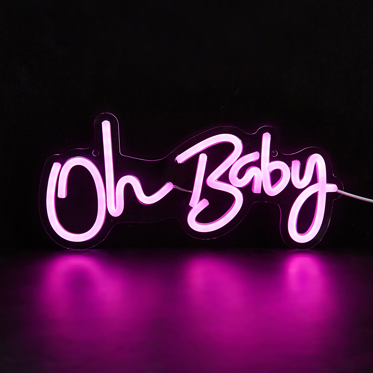 OH BABY LED Neon Sign, Warm White Neon Signs For Wall Decor, Neon Lights Sign Powered By 5V USB,Used For Bedroom, Party, Wedding, Living Room - aida3dworks