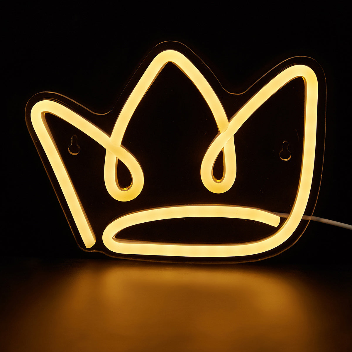 Crown LED Neon Sign Cute Neon Lights, USB Powered Neon Lamp, 3D Wall Art Signs for Bedroom Living Room Decor Night Light Holiday Gift for Children Kids Girls - aida3dworks