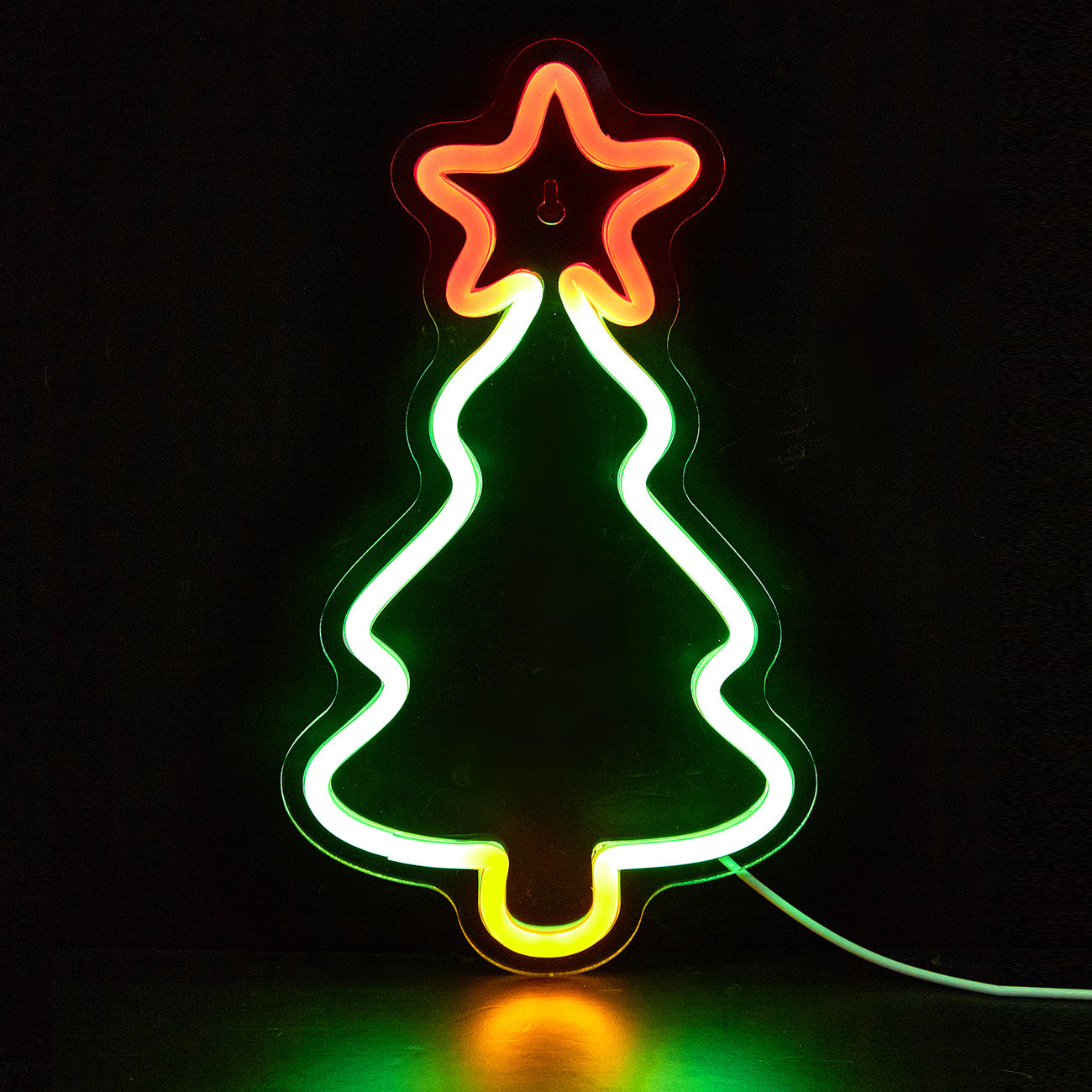 LED Neon Sign Christmas tree Cute Neon Sign, USB Powered Neon Signs Night Light, 3D Wall Art & Game room Bedroom Living Room Christmas Decor lamp for Children Kids Girl (Christmas tree) - aida3dworks