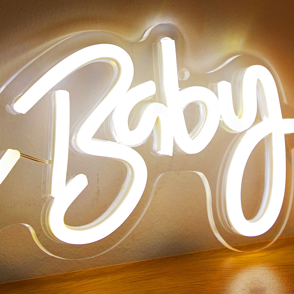 OH BABY LED Neon Sign, Warm White Neon Signs For Wall Decor, Neon Lights Sign Powered By 5V USB,Used For Bedroom, Party, Wedding, Living Room - aida3dworks