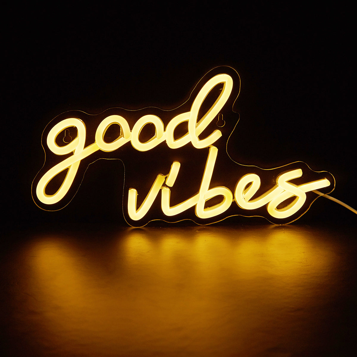 LED Neon Sign, Goodvibes Neon Sign Neon Signs, LED Neon Light For Bedroom USB Powered Game Room Wedding Birthday Party Living Room Wall decor Lamp Custom neon signs - aida3dworks